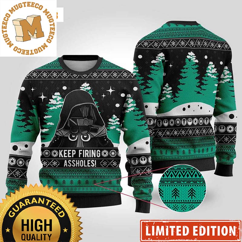 Star Wars Darth Vader Keep Firing Assholes Funny Christmas Ugly Sweater