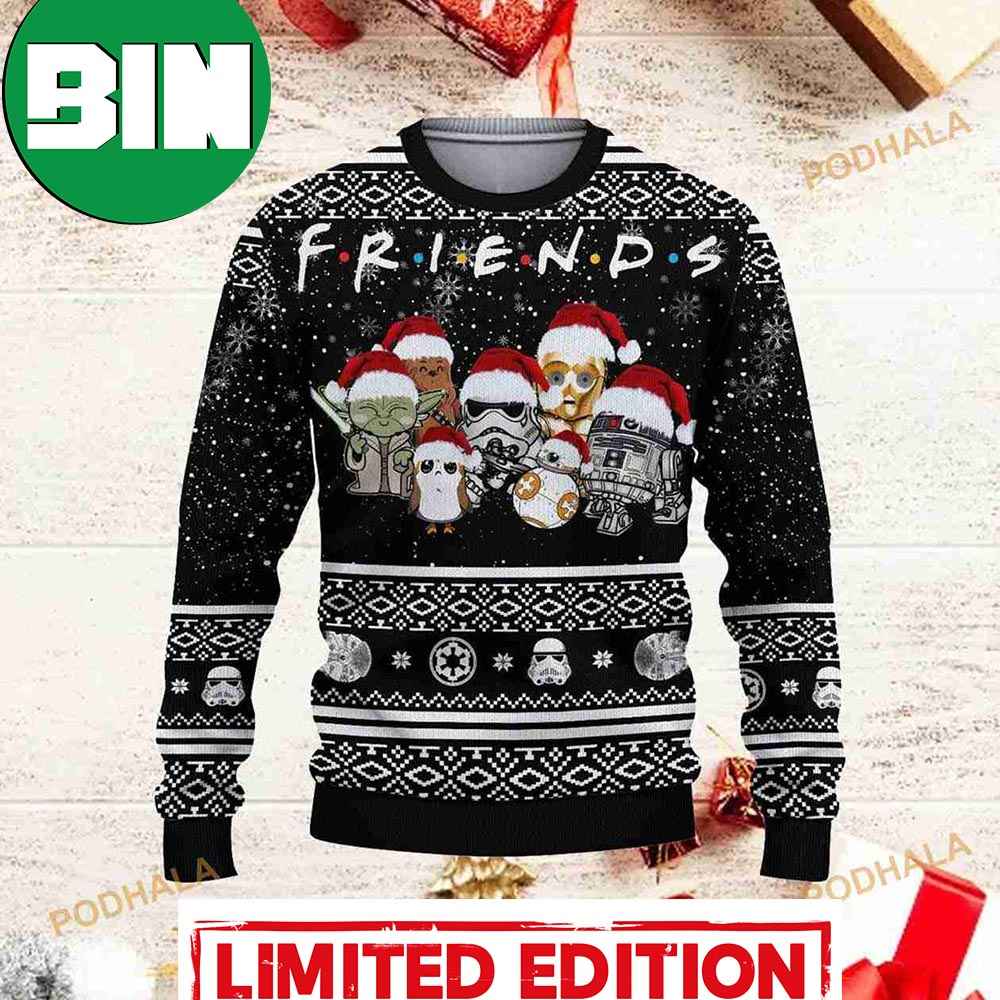 Star Wars Friends 3D Ugly Sweater Gift For Fans