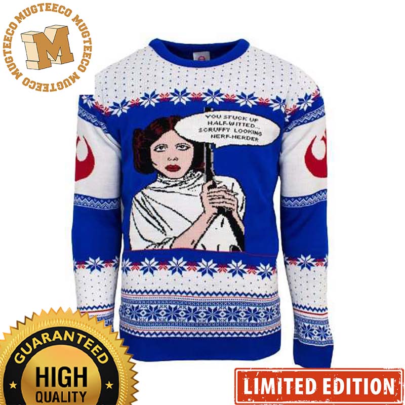 Star Wars Princess Leia Funny Knitting Christmas Ugly Sweater Gift For Fans