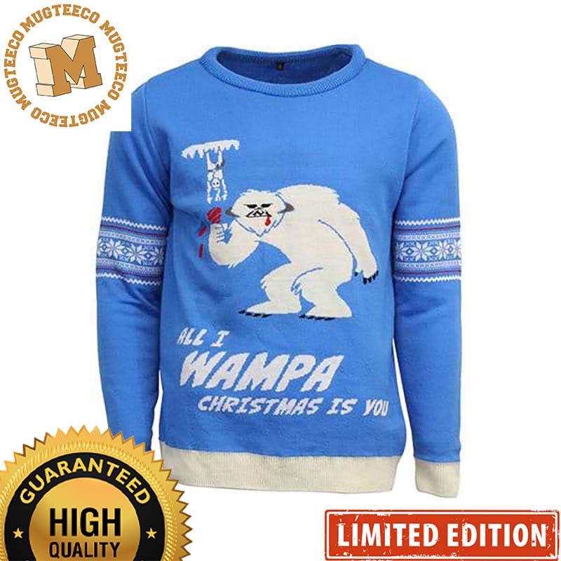 Star Wars Wampa All I Wampa Christmas Is You Funny Holiday Ugly Sweater