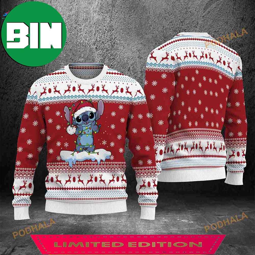 Stitch Merry Christmas Stitchmas 3D Funny Ugly Sweater