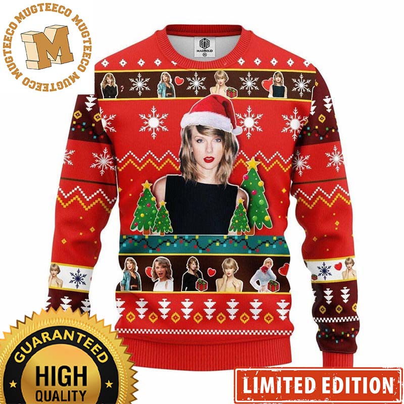 Taylor Swift Singer Santa Taylor Ugly Christmas Sweater 2023