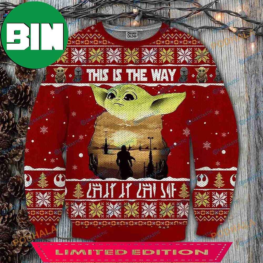 This Is The Way Baby Yoda Star Wars Christmas Ugly Sweater