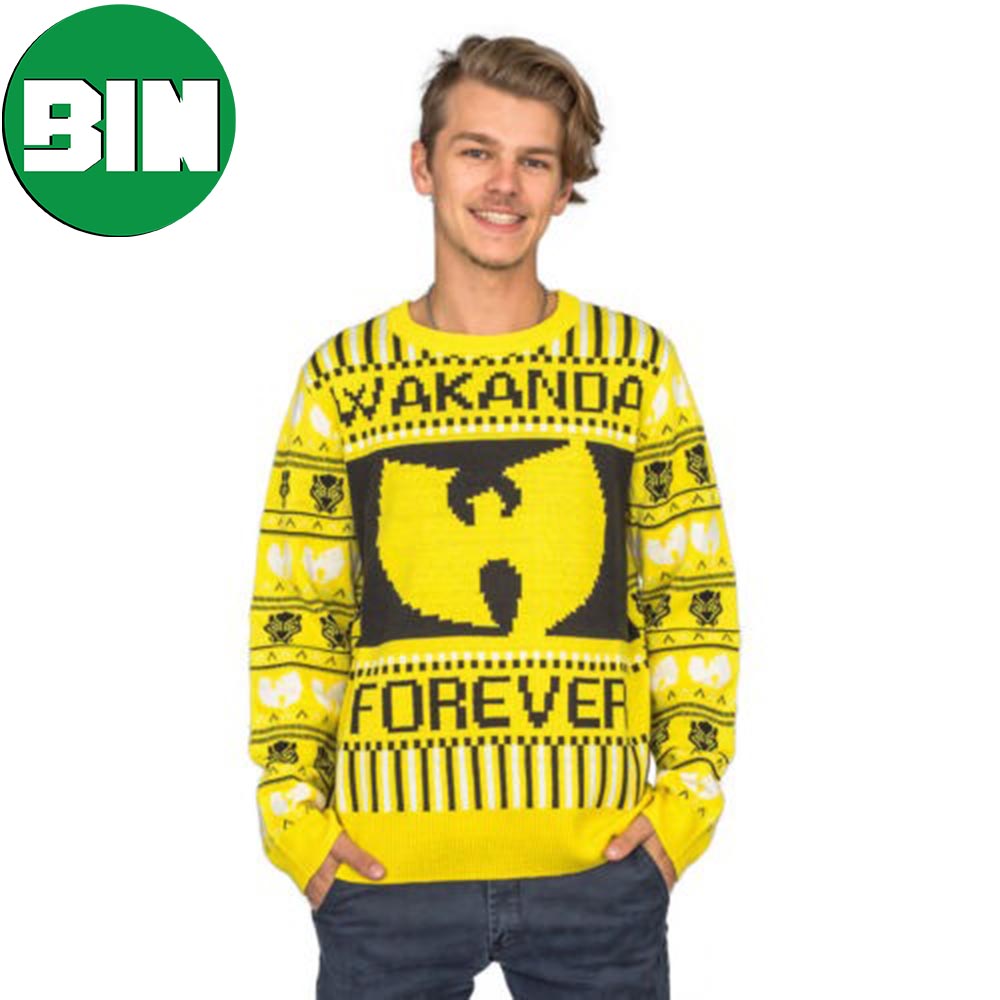 Wu Tang Clan But It's Wakanda Forever For Fans Christmas Gift Ugly Sweater