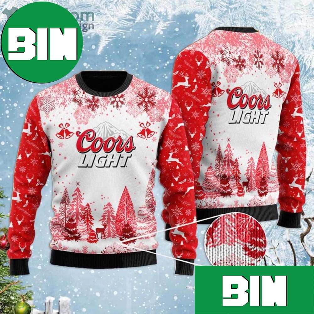 XMas Coors Light Christmas Gift Red Ugly Christmas Sweater