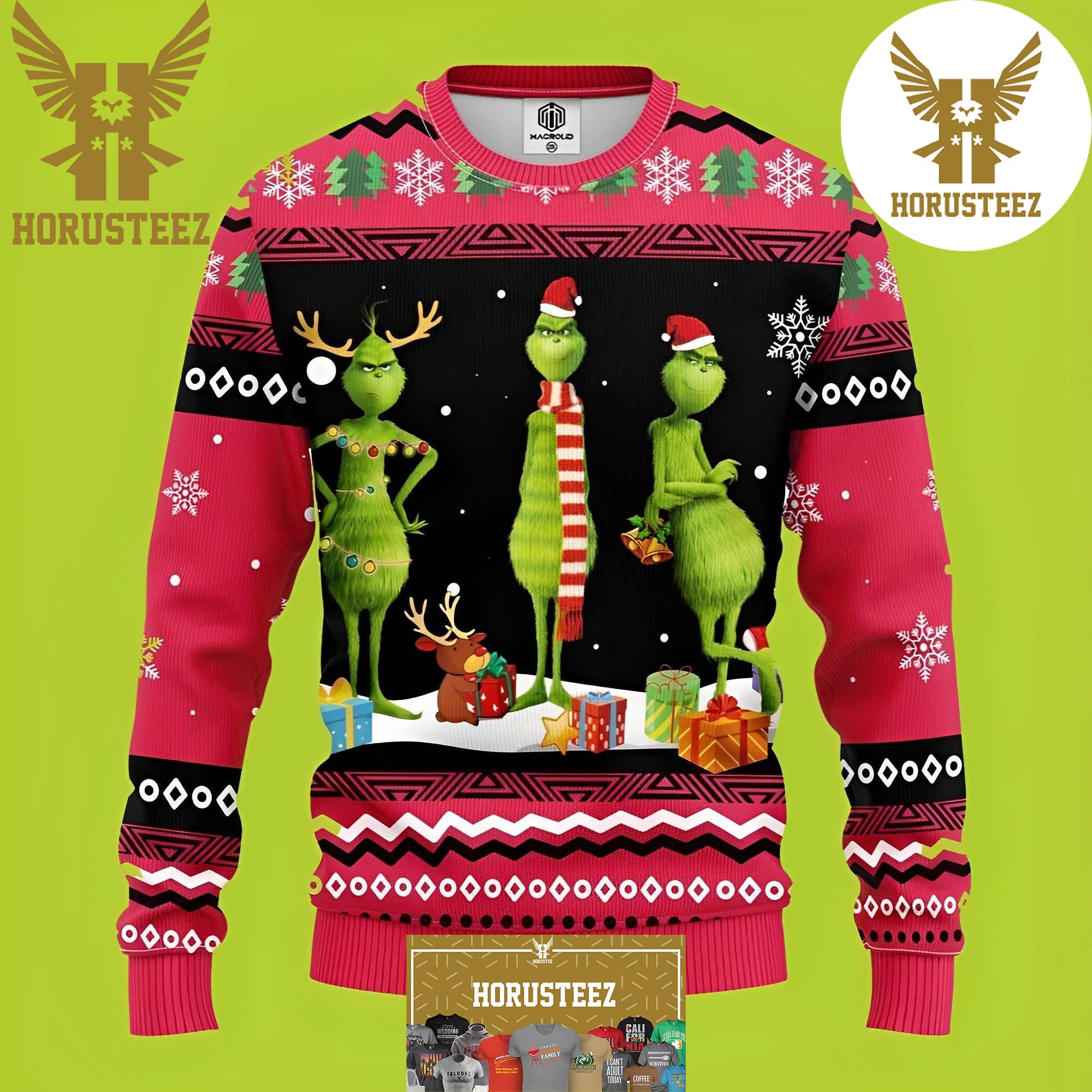 Xmas Grinch Cute Face Best For Xmas Holiday Christmas Ugly Sweater