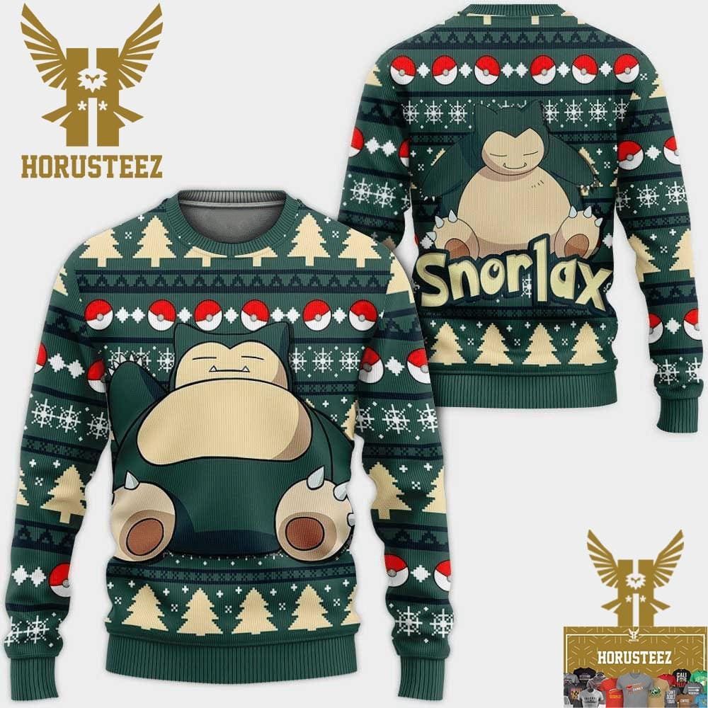 Xmas Tree Cute Snorlax Pokemon Christmas Holiday Ugly Sweater