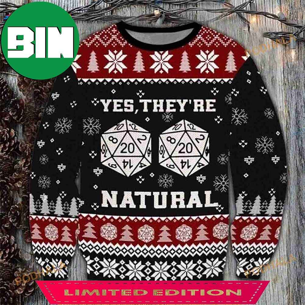 Yes They Are Natural Dungeons And Dragons Ugly Christmas Sweater