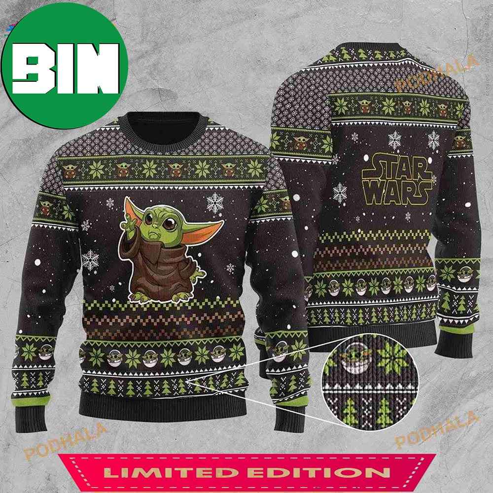Yoda Unisex Best Christmas Star Wars Gift Holiday 2023 Ugly Sweater