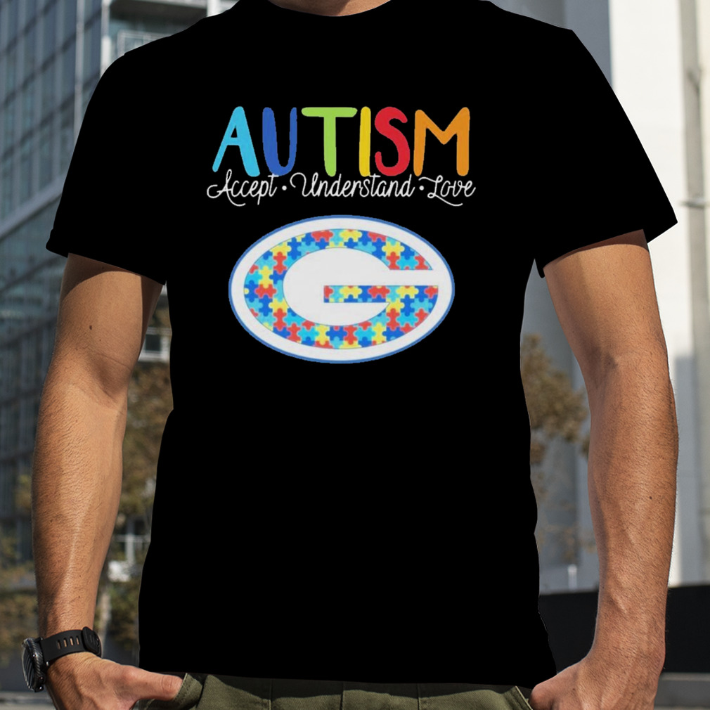 Green Bay Packers autism awareness knowledge power Comfort Colors