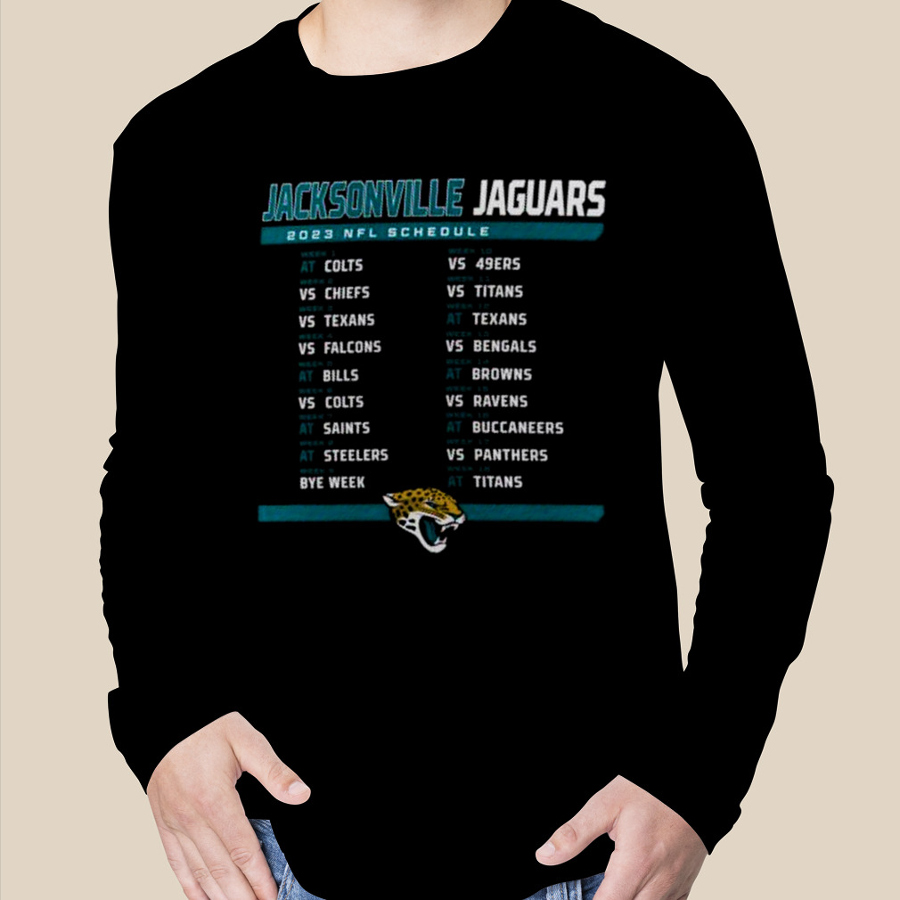 Jacksonville Jaguars 2023 Nfl Schedule T Shirt