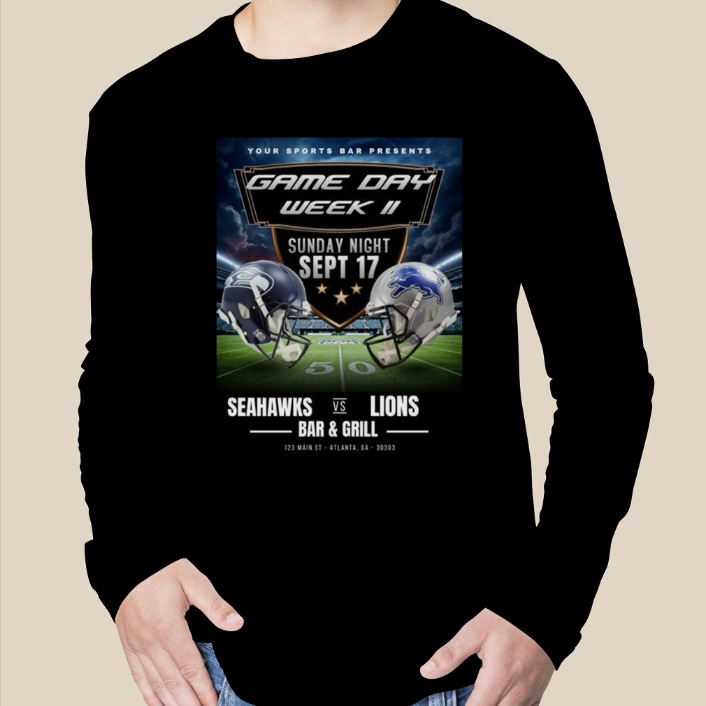 Seattle Seahawks Vs Detroit Lions Game Day Week Ii 2023 T-shirt