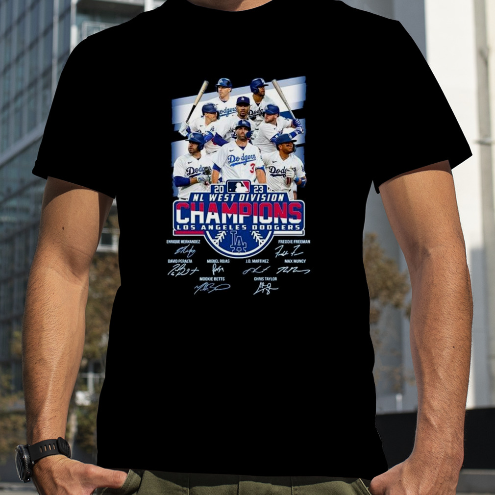 2023 AL West Division Champions Los Angeles Dodgers Signatures Shirt -  Guineashirt Premium ™ LLC