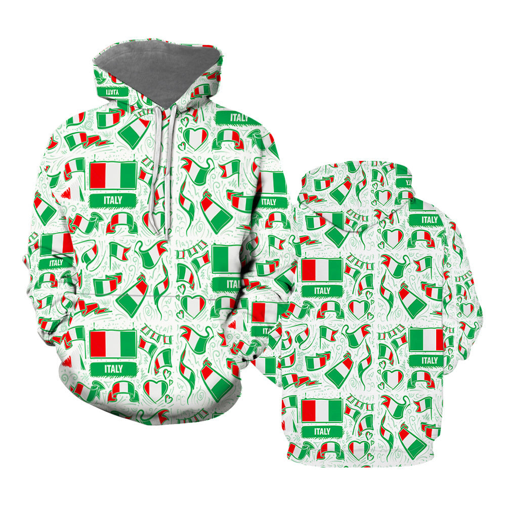 Italy Flag Aloha Hoodie All Over Print  For Men & Women  TH1158