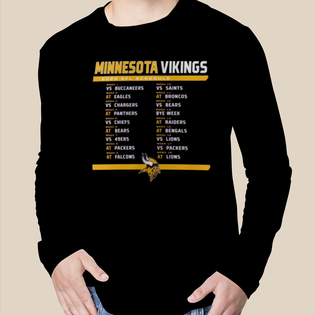 Minnesota Vikings 2023 NFL Schedule Shirt - Limotees