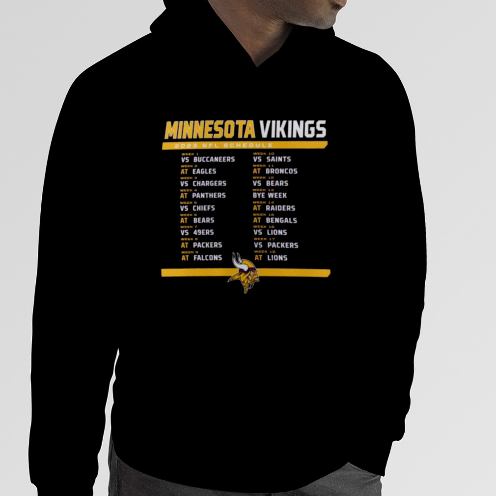 Minnesota Vikings 2023 NFL Schedule Shirt - Limotees