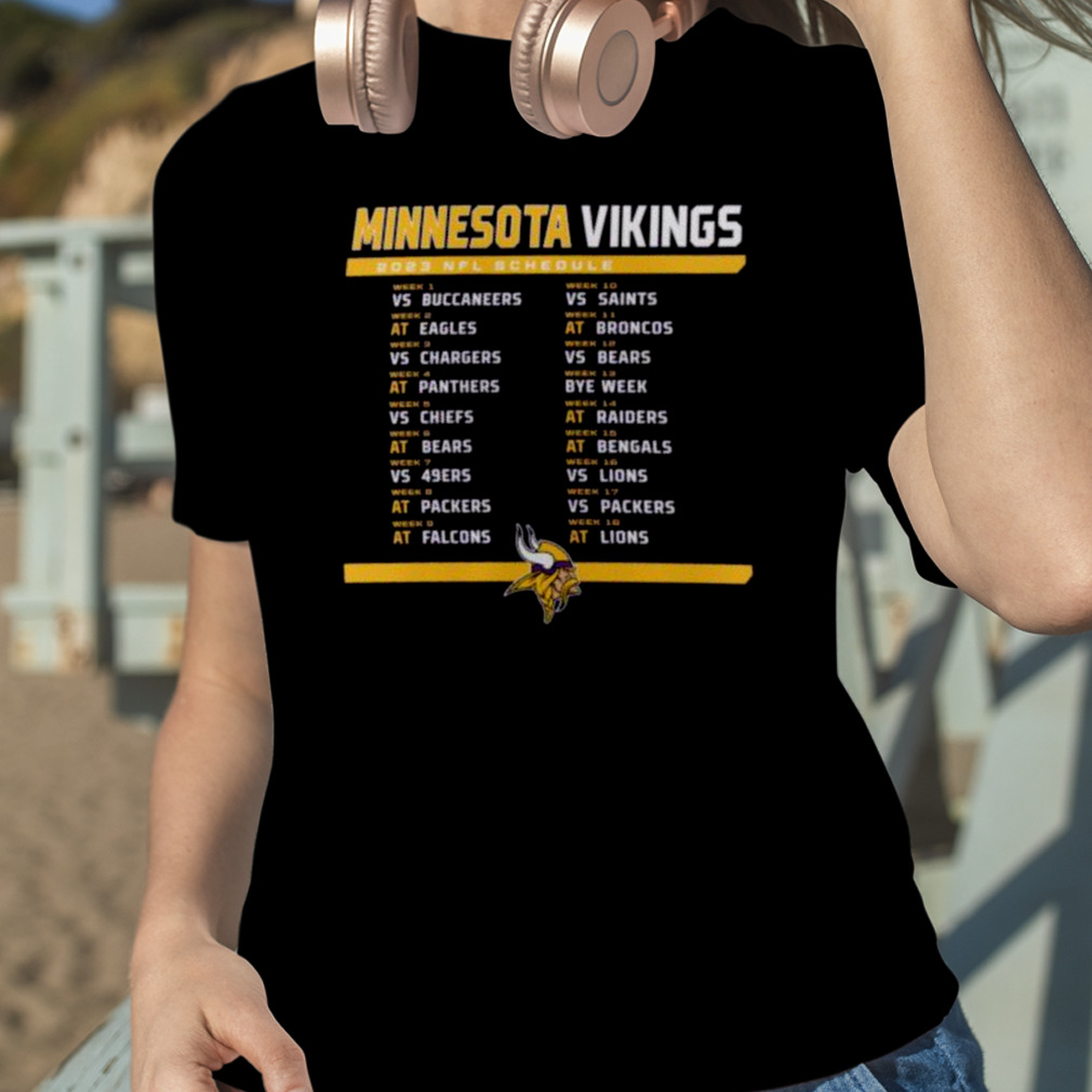 Minnesota Vikings 2023 NFL Schedule Shirt - Limotees