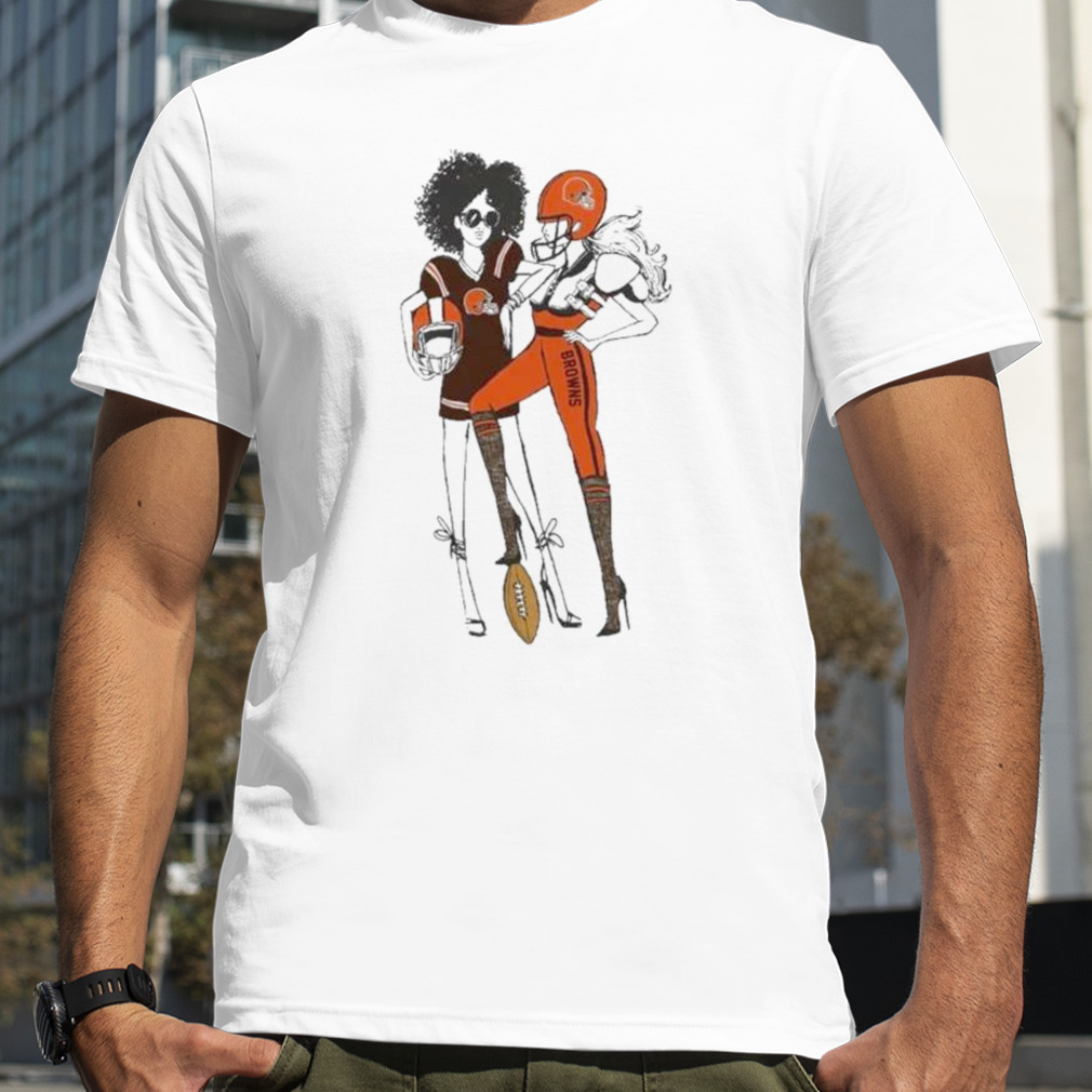 G-III 4Her By Carl Banks Heather Gray Cleveland Browns Football Girls Shirt