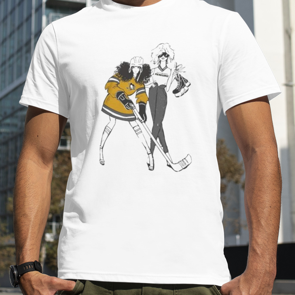 G-III 4Her By Carl Banks Heather Gray Pittsburgh Penguins Hockey Girls T-Shirt