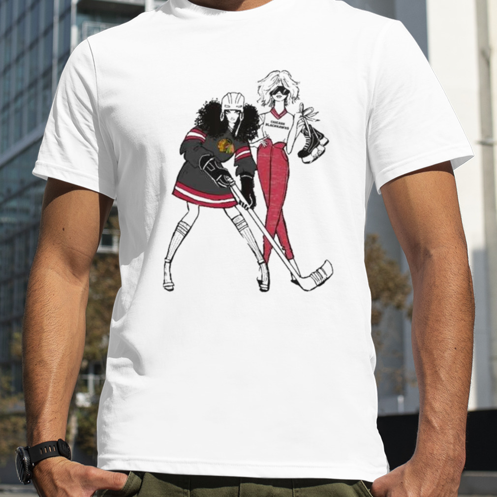 G-III 4Her by Carl Banks Heather Gray Chicago Blackhawks Hockey Girls T-Shirt