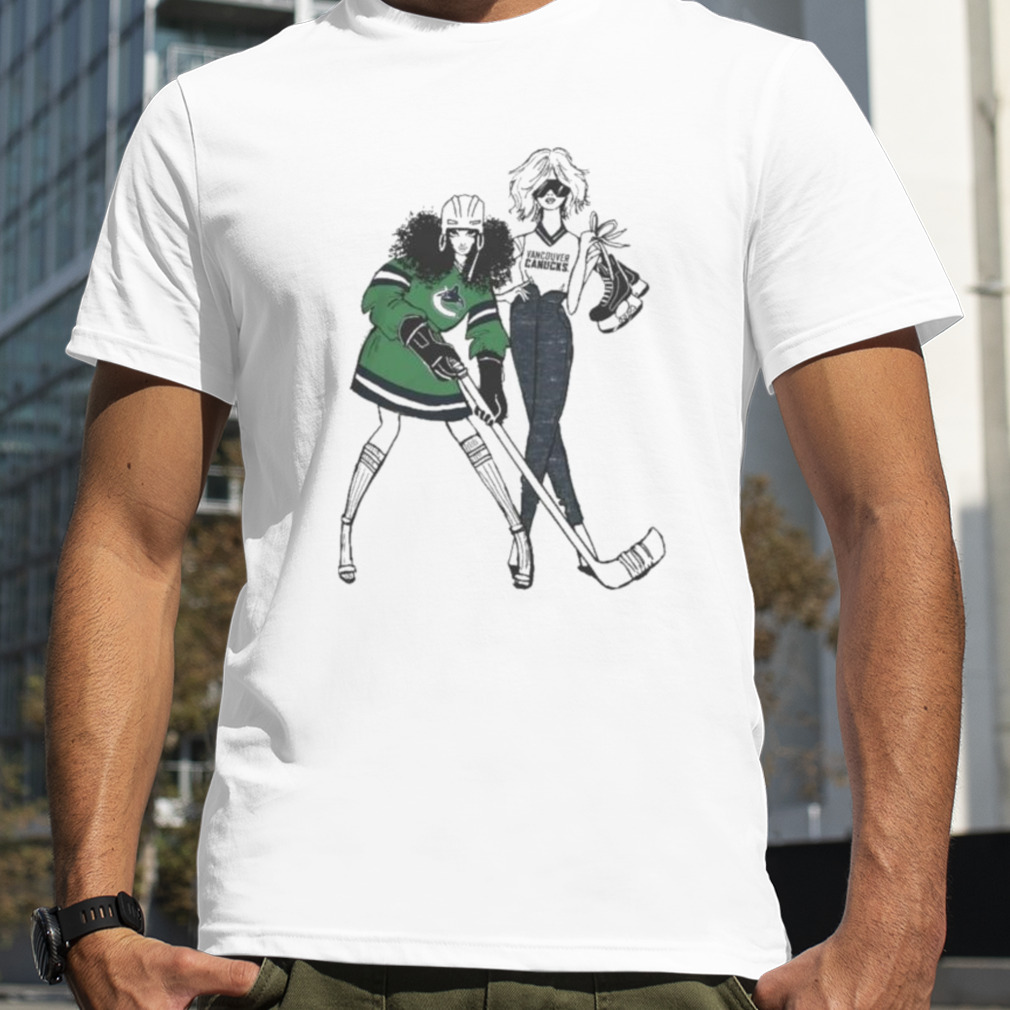 G-III 4Her by Carl Banks Heather Gray Vancouver Canucks Hockey Girls T-Shirt