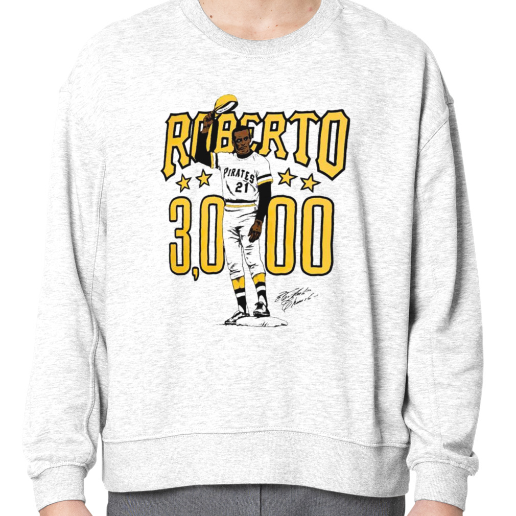 Roberto Clemente 30000 Pittsburgh Pirates Illustration Signature Shirt