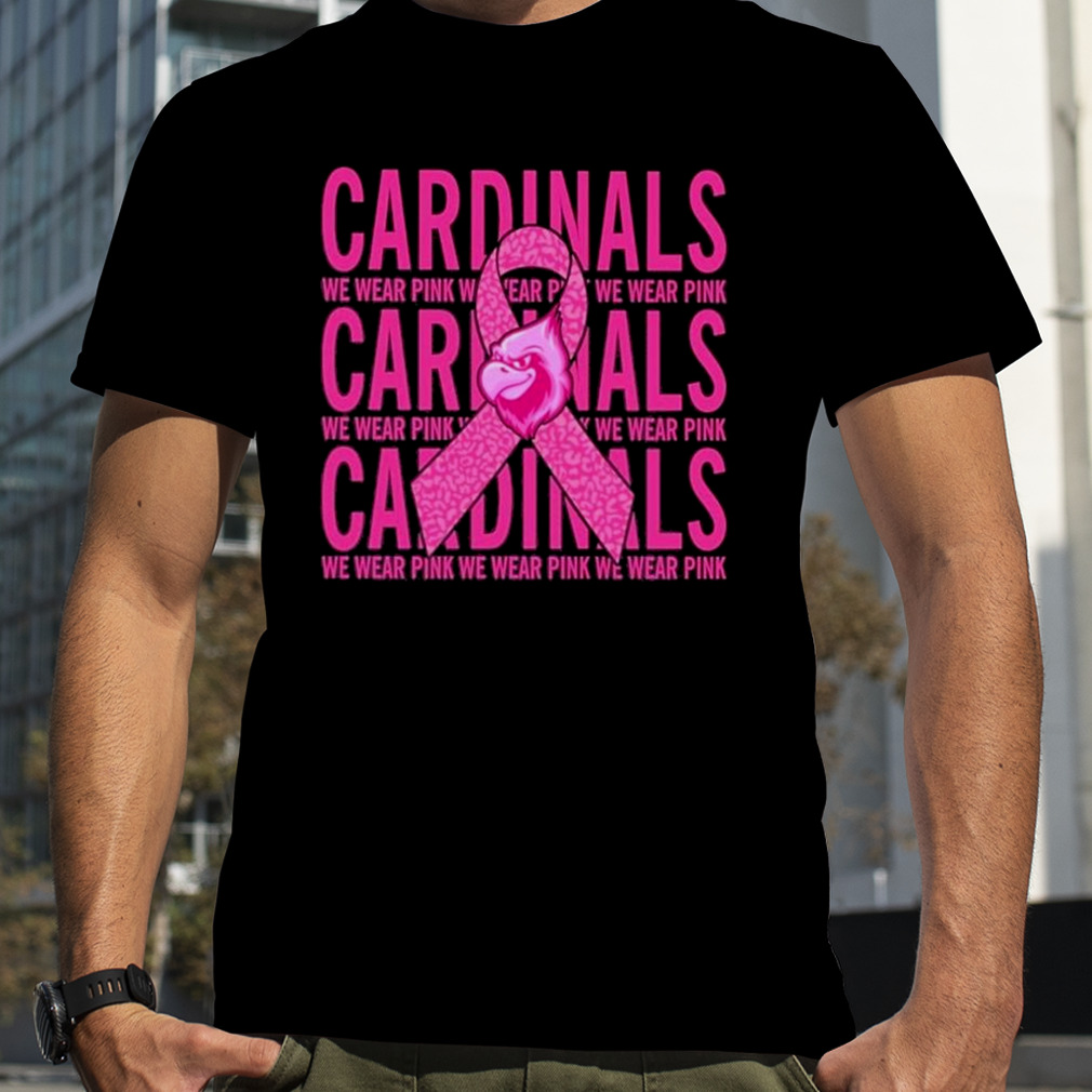 Arizona Cardinals Mascot We Wear Pink Cancer T Shirt