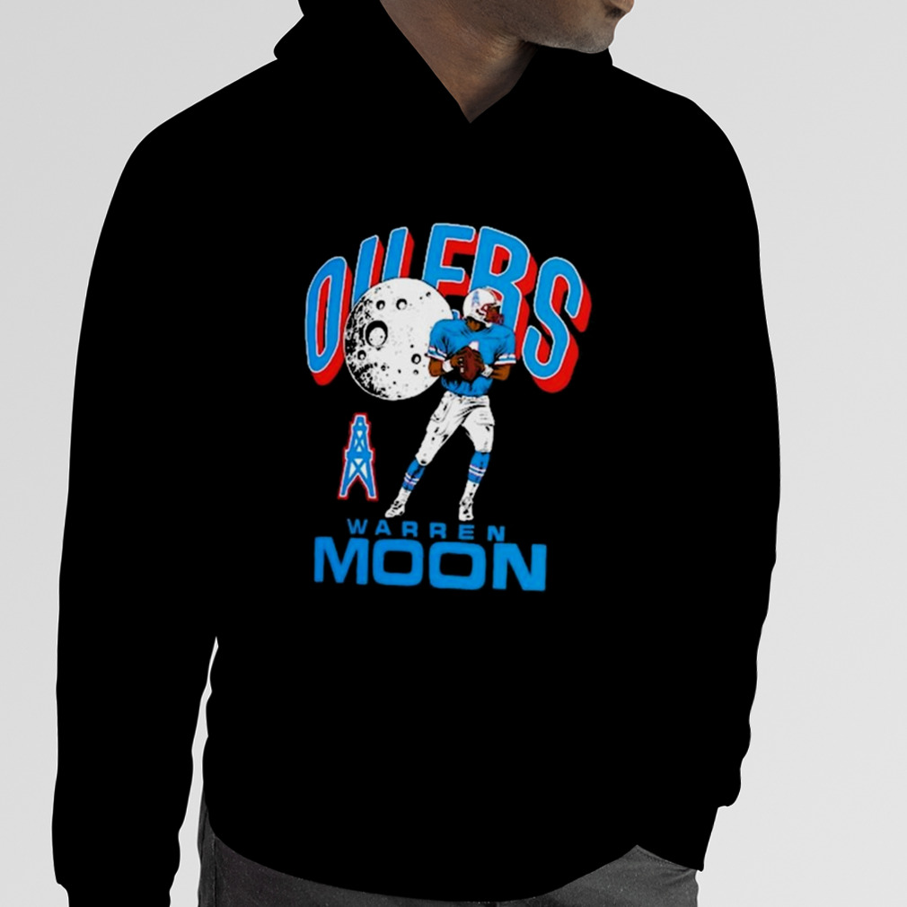 Houston Oilers Warren Moon Player Caricature Tri-Blend T-Shirts