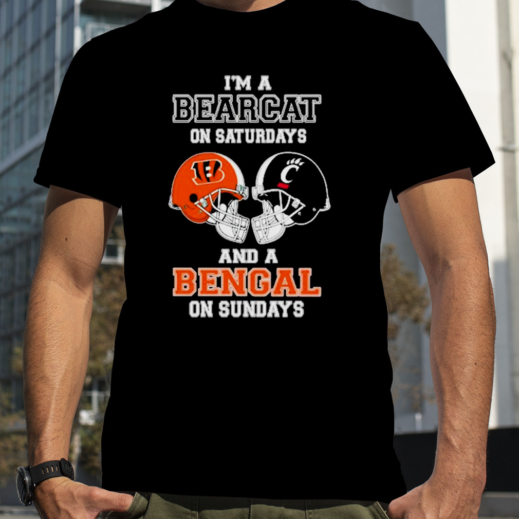 I’m A Bearcats On Saturdays And A Bengals On Sundays Helmet 2023 T-Shirt
