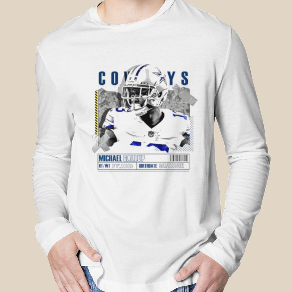 Michael Gallup Football Paper Poster Dallas Cowboys Shirt - Peanutstee