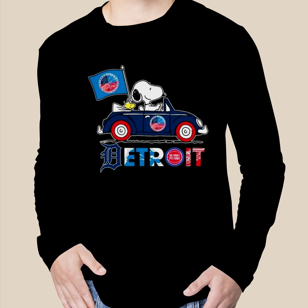 Snoopy and Woodstock driving car Detroit Lions shirt - Limotees