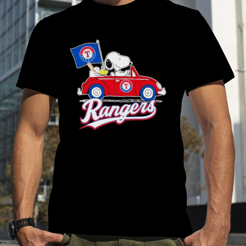Texas Rangers Snoopy and Woodstock driving car shirt, hoodie