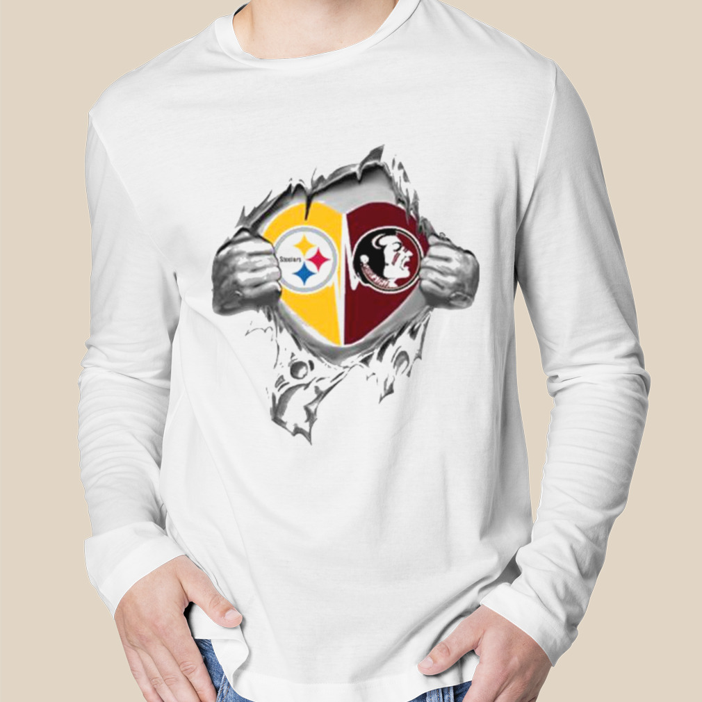 Blood Inside Me Pittsburgh Steelers And Florida State Seminoles 2023 Shirt