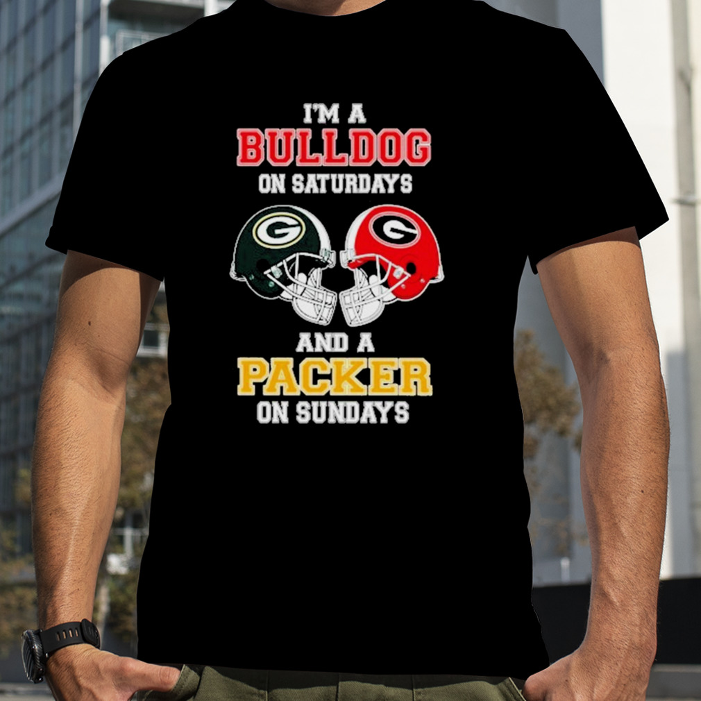 I'm A Bulldogs On Saturdays And A Packers On Sundays Helmet 2023 T