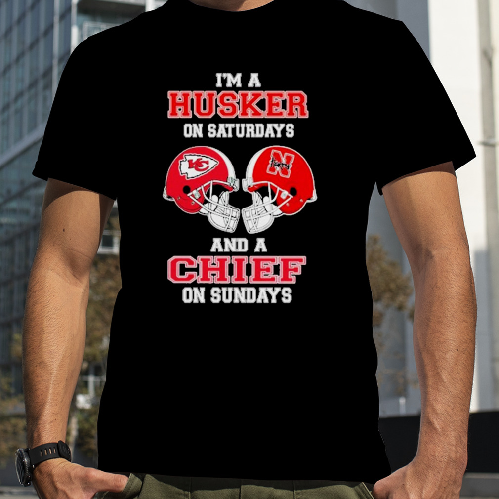 I’m A Huskers On Saturdays And A Chiefs On Sundays Helmet 2023 T-Shirt