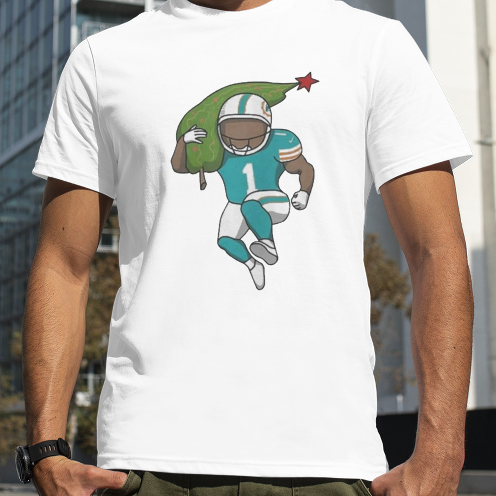 Santa Miami Dolphins Logo Lights Christmas Shirt