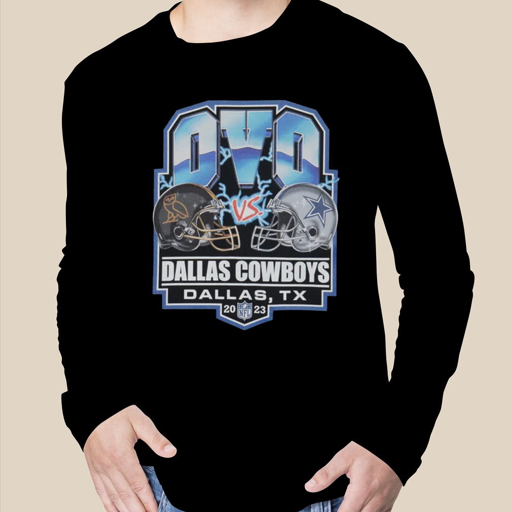 OVO Black Dallas Cowboys – Helmet Logo T Shirt - Limotees