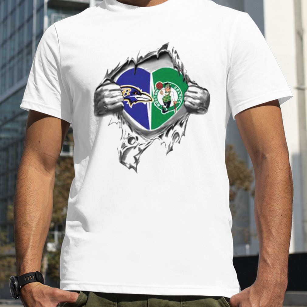 Blood Inside Me Baltimore Ravens And Boston Celtics 2023 shirt