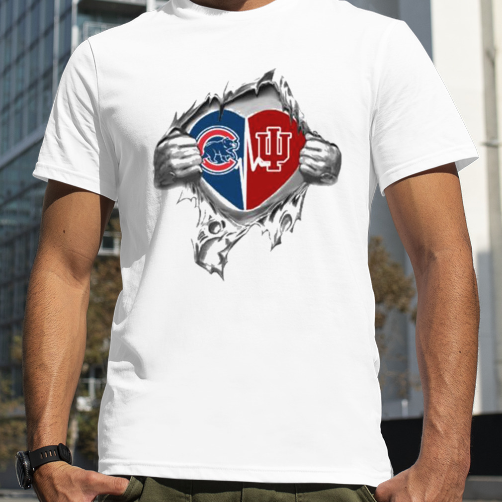 Blood Inside Me Chicago Cubs And Indiana Hoosiers 2023 shirt