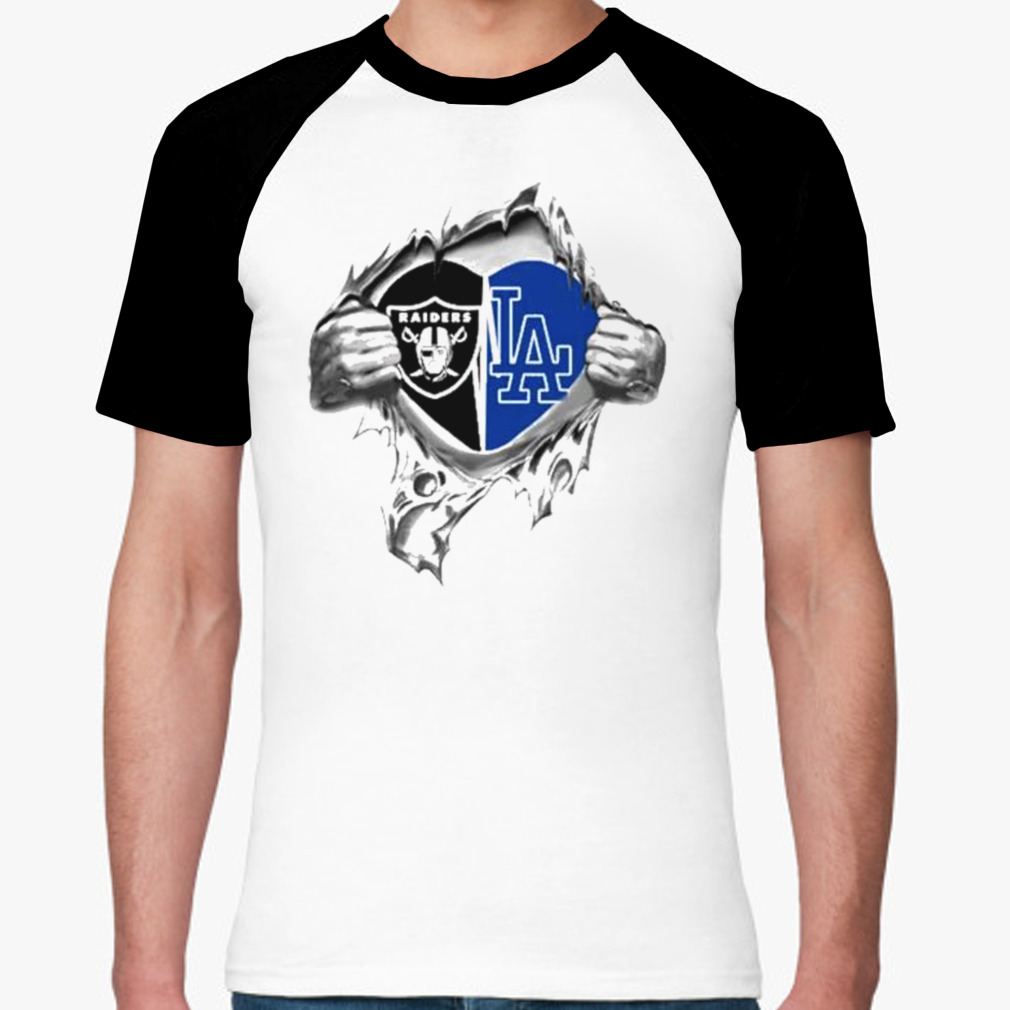 Blood Inside Me Las Vegas Raiders And Los Angeles Dodgers 2023 Shirt