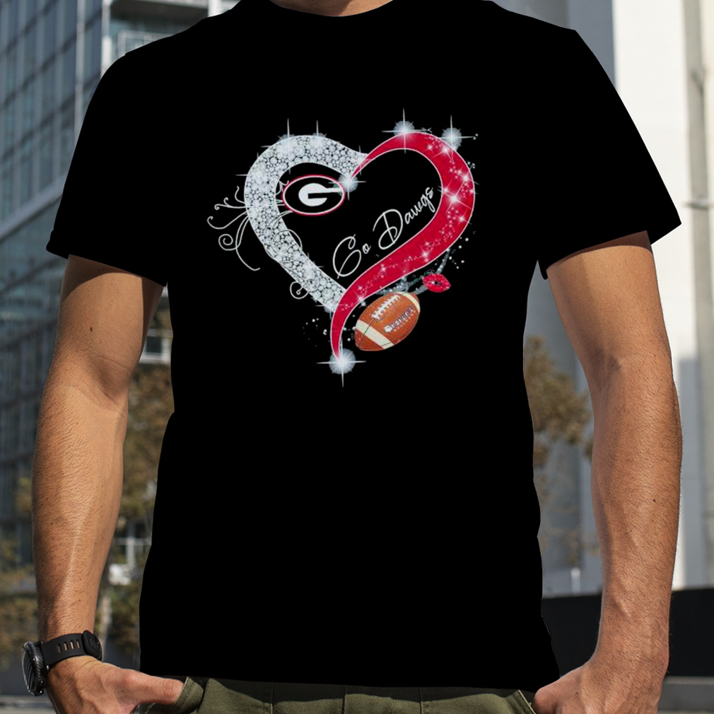 Georgia Bulldogs Go Dawgs love Heart Diamond 2023 Shirt