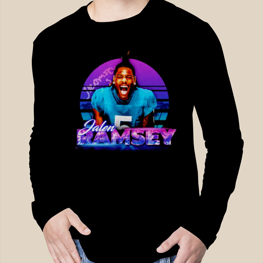 Jalen Ramsey American football cornerback Vintage Sunset Miami Neon T-Shirt,  hoodie, sweater, long sleeve and tank top