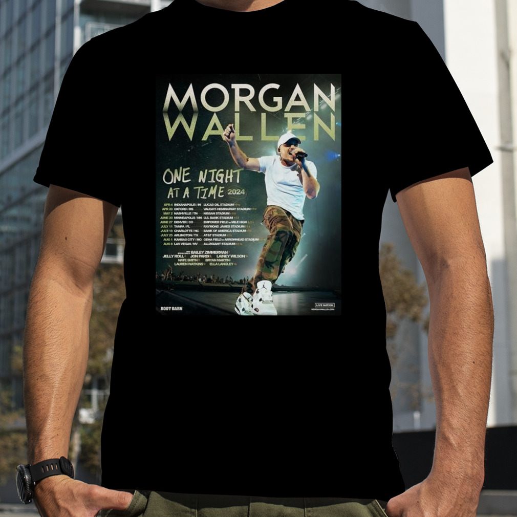 Morgan Wallen Adds 11 Stadium Show To One Night At A Time Tour 2024 T-shirt