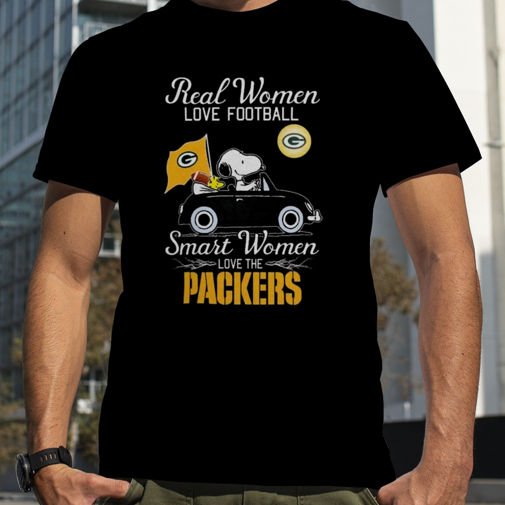 Peanuts Snoopy And Woodstock Real Women Love Football Smart Women Love The Green  Bay Packers Shirt, hoodie, sweater, long sleeve and tank top