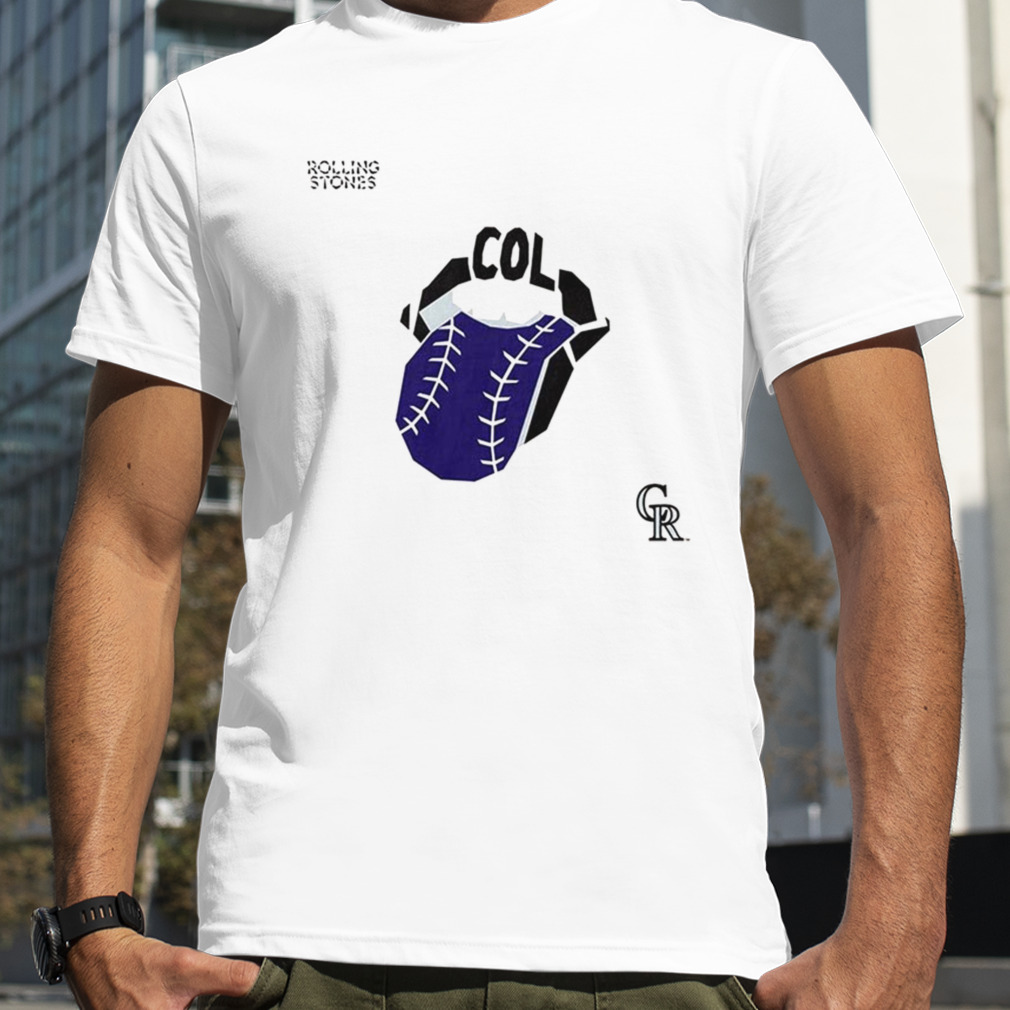 The Rolling Stones x Colorado Rockies MLB Hackey Diamonds Limited Edition Vinyl Collection Collab T-Shirt