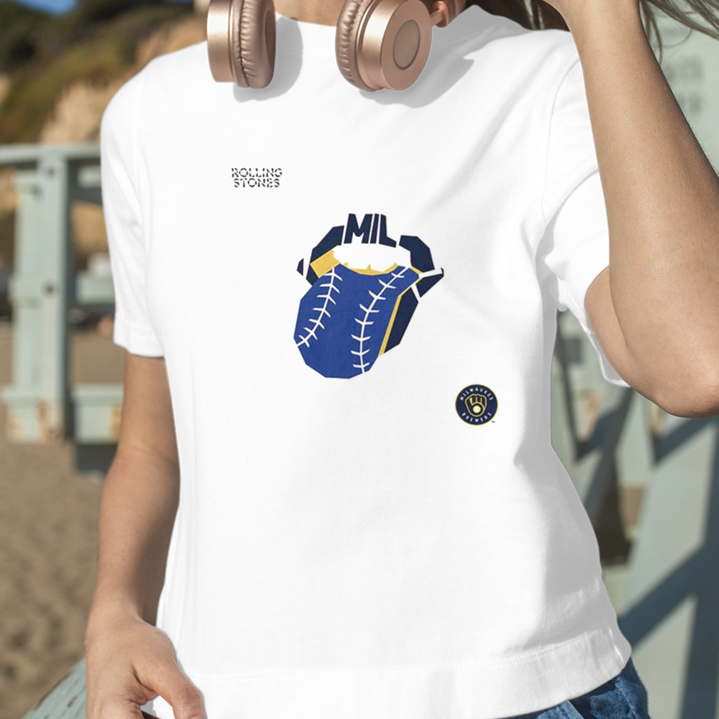 The Rolling Stones x Milwaukee Brewers Vinyl MLB Hackney Diamonds Limited  Edition Vintage T-Shirt - Mugteeco