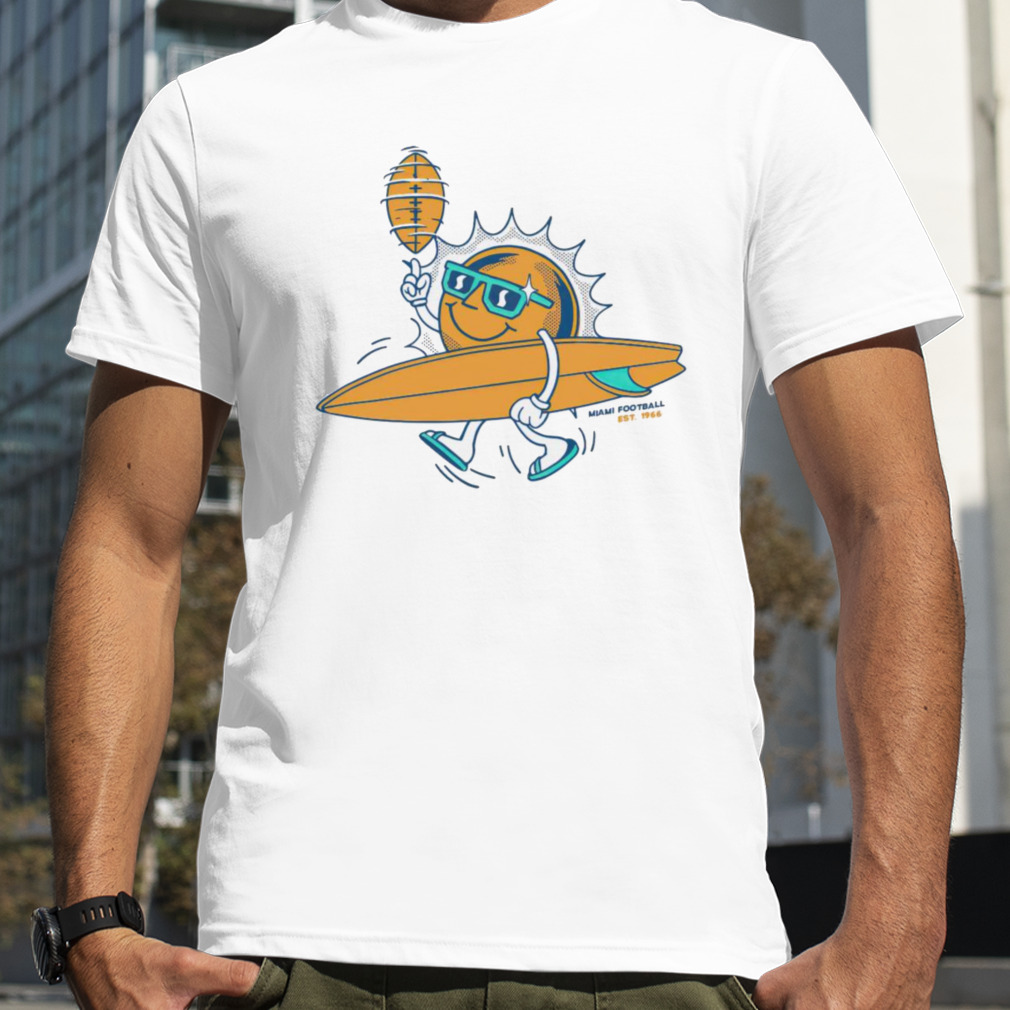 MiamI Football sun and surfboard shirt