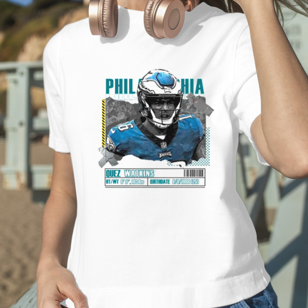 Quez Watkins Football Paper Poster Eagles Shirt