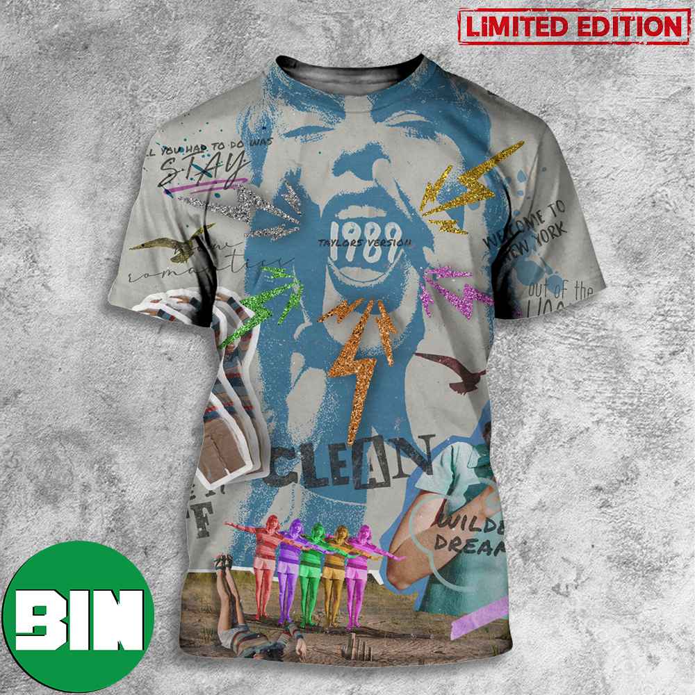 1989 Taylor's Version Scrapbook Wallpaper Taylor Swift The Eras Tour 3D T-Shirt