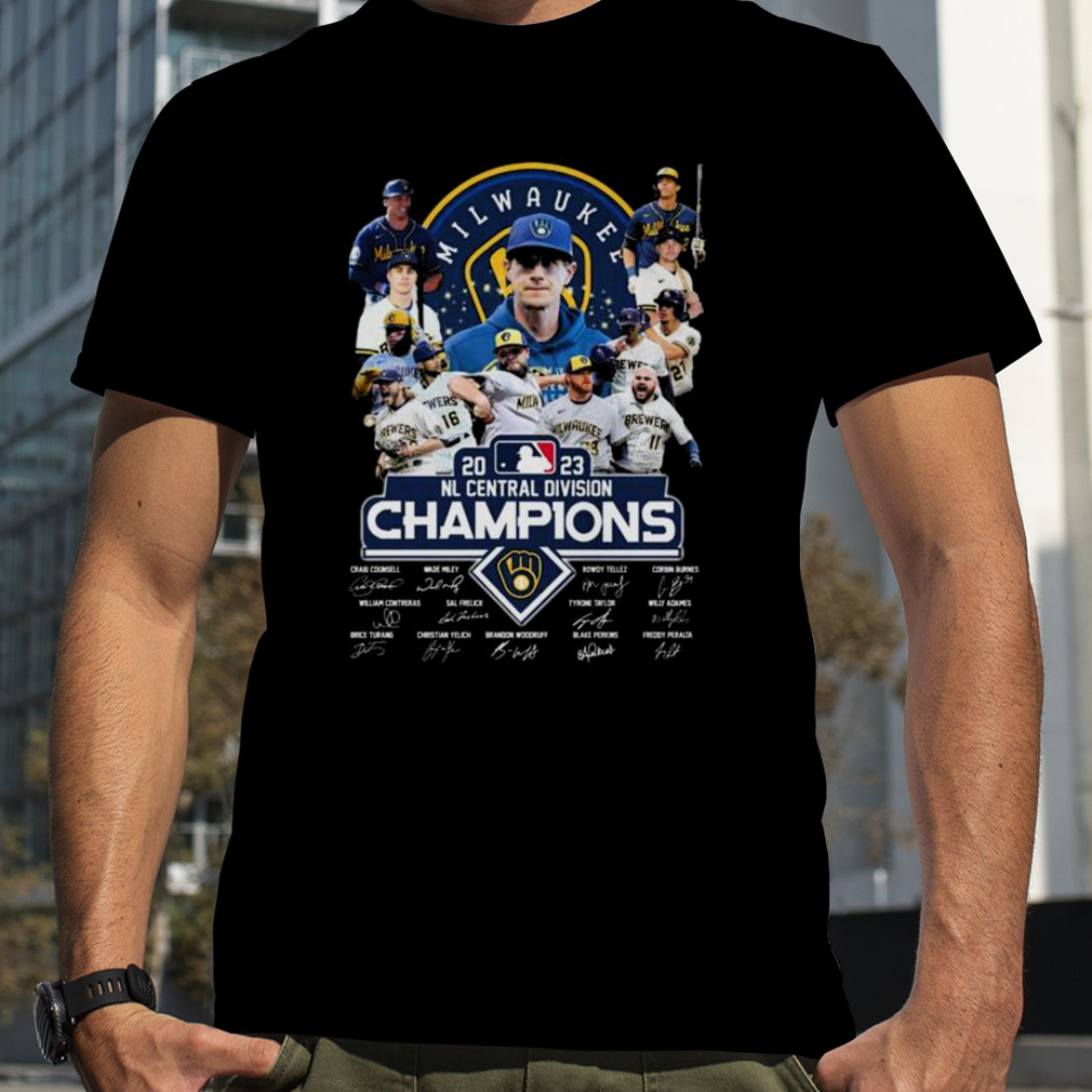 MIlwaukee Brewers 2023 NL Central Division Champions Signatures shirt